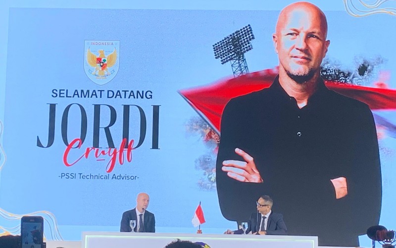 Penasihat teknis Persatuan Sepak Bola Seluruh Indonesia (PSSI), Jordi Cruyff (Andika/MPI)