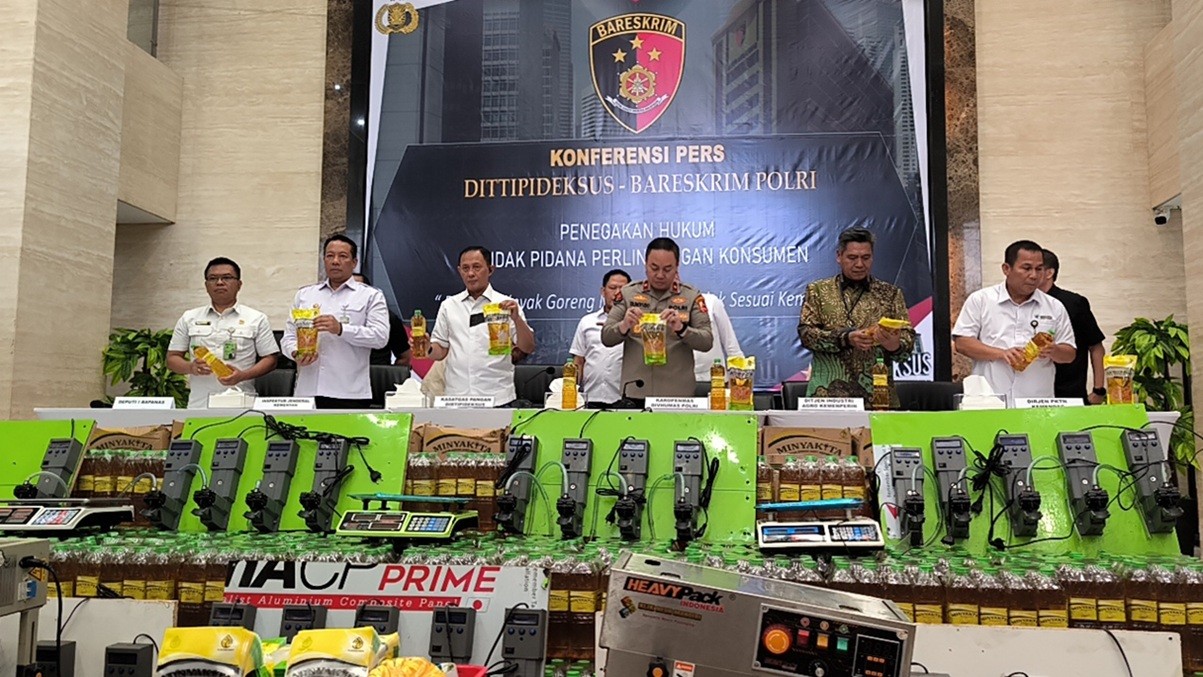 Bareskrim Polri Sebut Pengurangan Takaran MinyaKita Berlangsung Sejak Februari 2025. (Foto: MNC Media)
