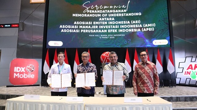 AEI, APEI, dan AMII Sepakati Penguatan Ekosistem Pasar Modal RI (Foto: MNC Media)
