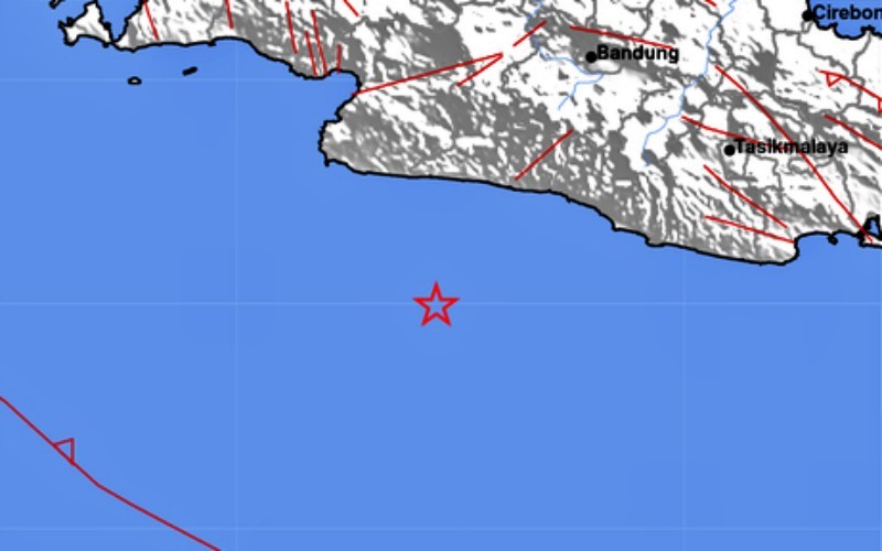 Gempa bumi berkekuatan Magnitudo 3,0 mengguncang Kabupaten Sukabumi, Jawa Barat. (BMKG)
