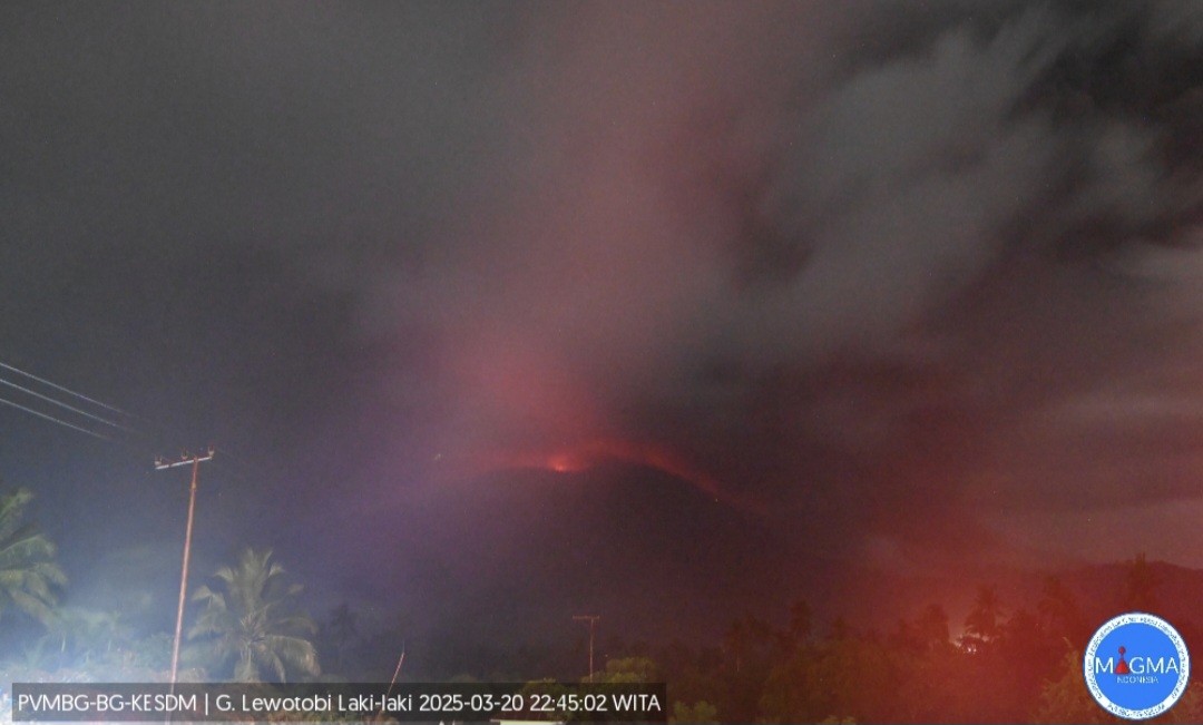 Erupsi Disertai Ledakan Dahsyat, Status Gunung Lewotobi Laki-Laki Meningkat Jadi Awas (FOTO:Dok Ist)
