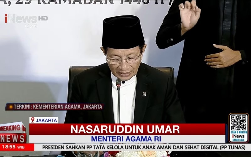 Kementerian Agama (Kemenag) secara resmi menetapkan hari raya idulfitri 1446 Hijriah jatuh pada hari Senin, 31 Maret 2025. (Foto: MNC Media)