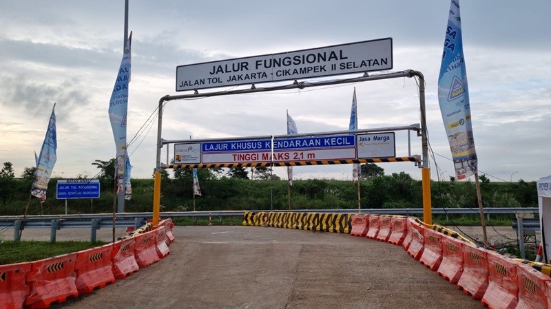Jalur Fungsional Tol Japek II Selatan Dibuka Hari Ini Buat Arus Balik Lebaran (foto ist)