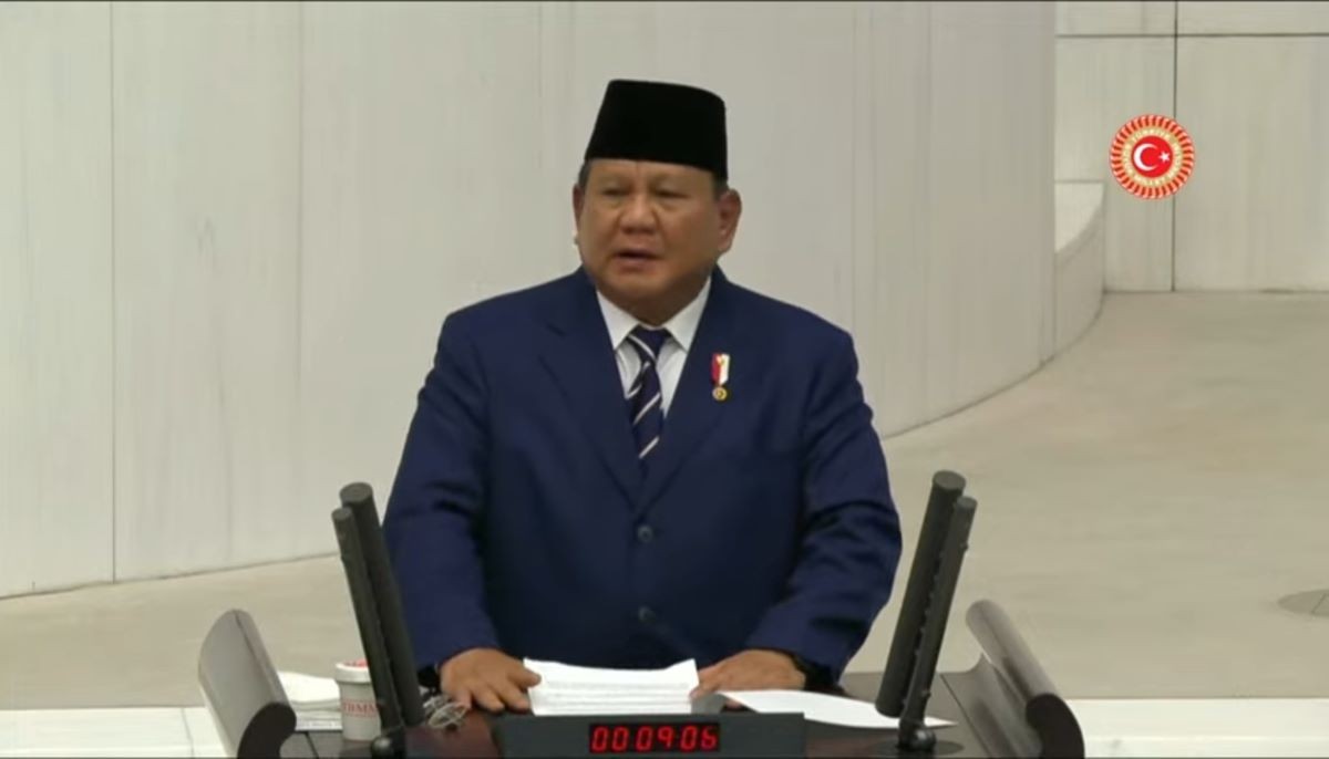 Pidato di Turki, Prabowo Ingin Perbaiki Ekonomi hingga Pemerintahan yang Bersih Korupsi. (Foto: MNC Media)