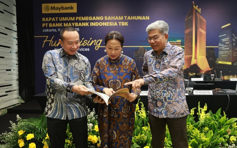 PT Bank Maybank Indonesia Tbk (BNII) bakal membagikan dividen tunai sebesar Rp446,38 miliar atau Rp5,86 per saham untuk tahun buku 2024. (Foto: Dok. Maybank)