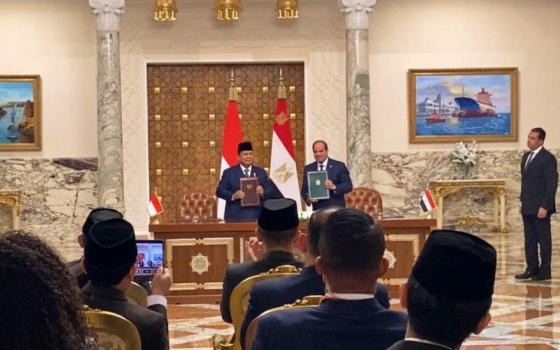 Prabowo dan Presiden El-Sisi Teken Penguatan Kemitraan Strategis Indonesia dan Mesir