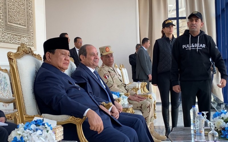 Potret Prabowo dan Presiden El-Sisi Mendadak Kunjungi Akmil Mesir hingga Pacuan Kuda