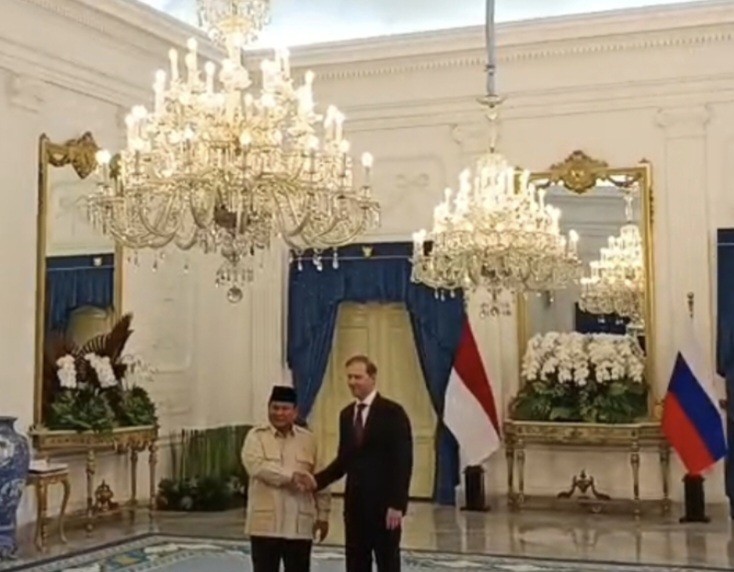 Prabowo Terima Kunjungan Wakil PM Rusia Denis Manturov Istana Merdeka (FOTO:Dok Ist)