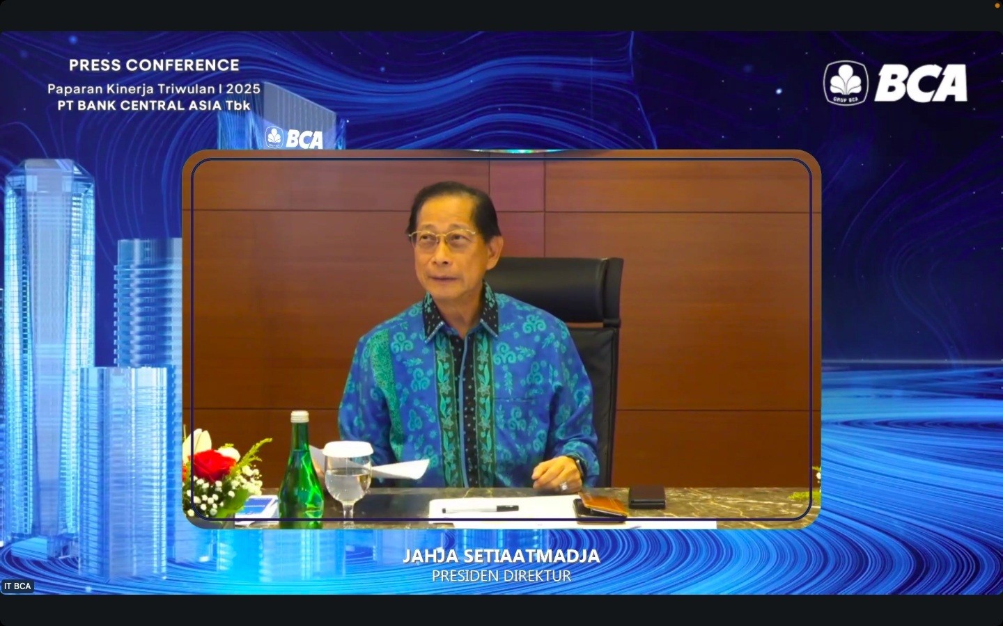 BCA (BBCA) Cetak Laba Rp14,1 Triliun di Kuartal I-2025, Tumbuh 9,8 Persen. (Foto Tangkapan Layar)