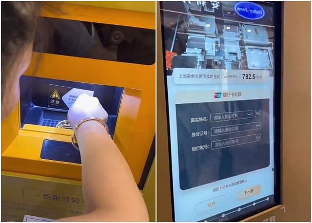 China Luncurkan ATM Emas, Begini Cara Kerjanya. (Foto: Gulfnews)
