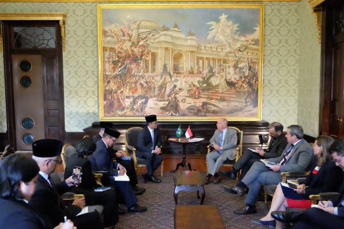 Indonesian, Brazilian Foreign Ministers Meet Ahead of BRICS Meeting. (Photo: MoFA Indonesia)