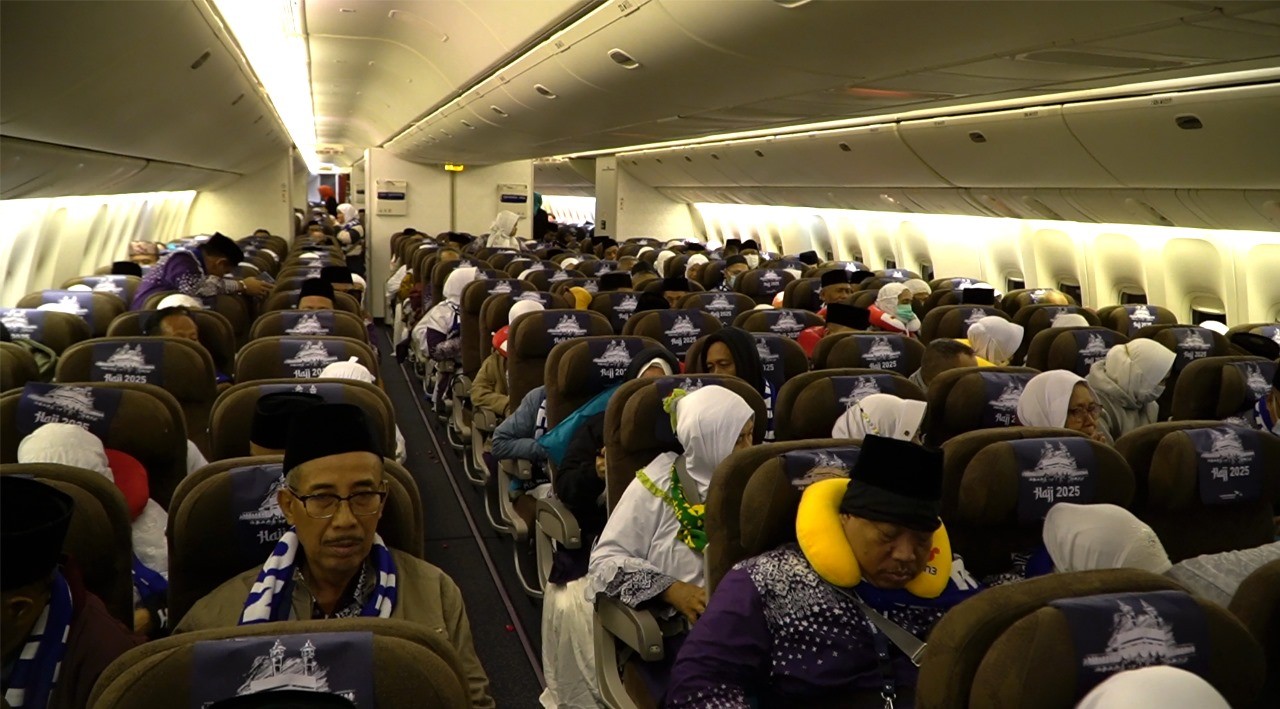 Garuda (GIAA) Terbangkan 4.158 Calon Jamaah Haji Fase 1 Keberangkatan. (Foto Istimewa/GIAA)