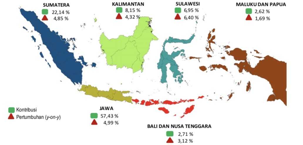 Provinsi di Pulau Jawa Masih Dominasi Pertumbuhan Ekonomi Kuartal I-2025 (FOTO:Dok Laman BPS)
