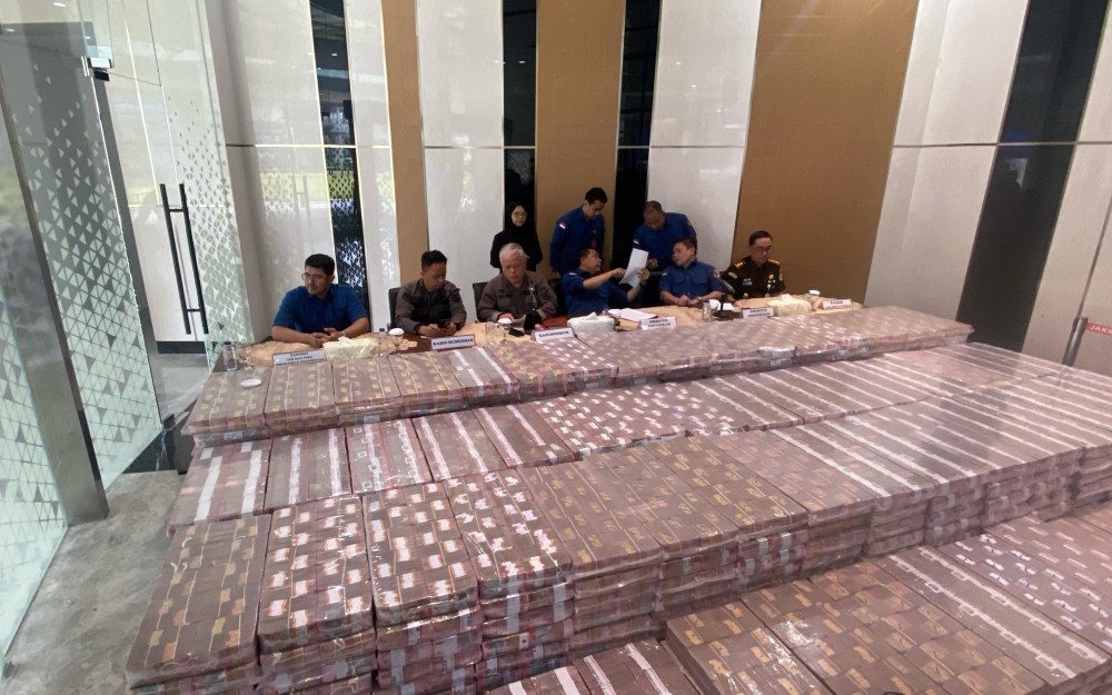 Kejagung Pamerkan Uang Sitaan Rp479 Miliar Kasus TPPU Duta Palma, Begini Penampakannya (Danandaya Arya P/iNews Media Group)