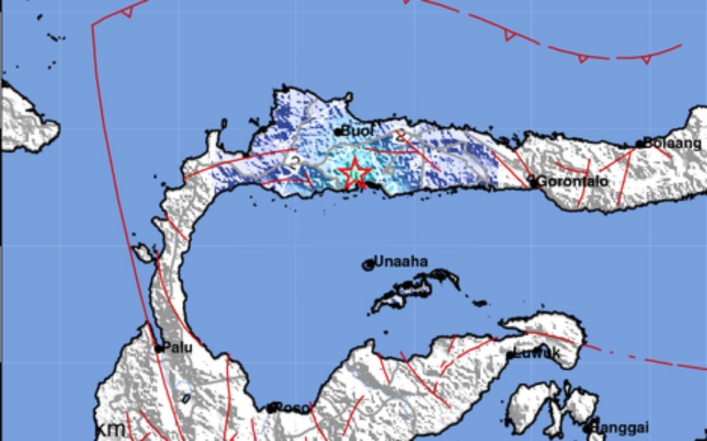 Gempa bumi berkekuatan Magnitudo 4,6 mengguncang Buol, Sulawesi Tengah. (BMKG)