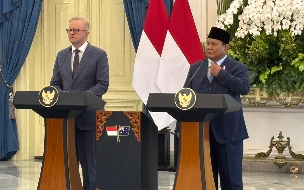 Temui PM Anthony Albanese, Presiden Prabowo Tegaskan Indonesia-Australia Ditakdirkan Jadi Tetangga (Foto: Binti Mufarida/iNews Media Group)