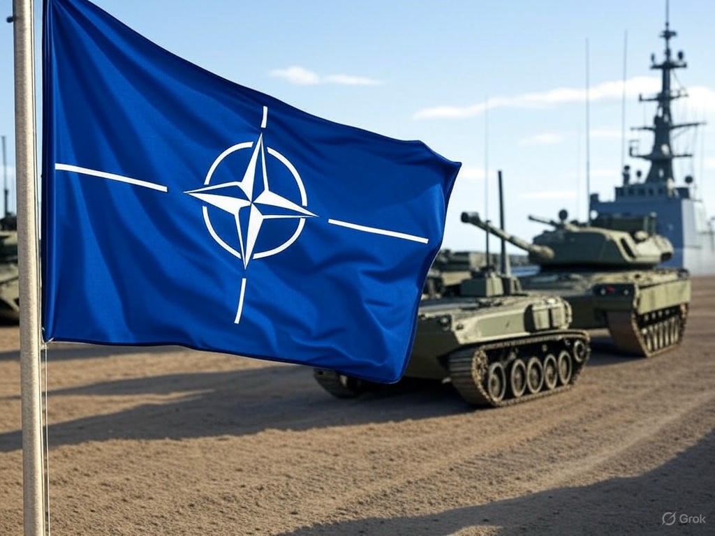 Ilustrasi alutsista milik anggota NATO. (Foto: Grok)