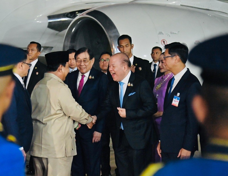 Prabowo Subianto tiba di Bangkok, Thailand untuk melakukan kunjungan kenegaraannya pada Sabtu (17/5/2025) malam waktu setempat. (Foto: Setpres)