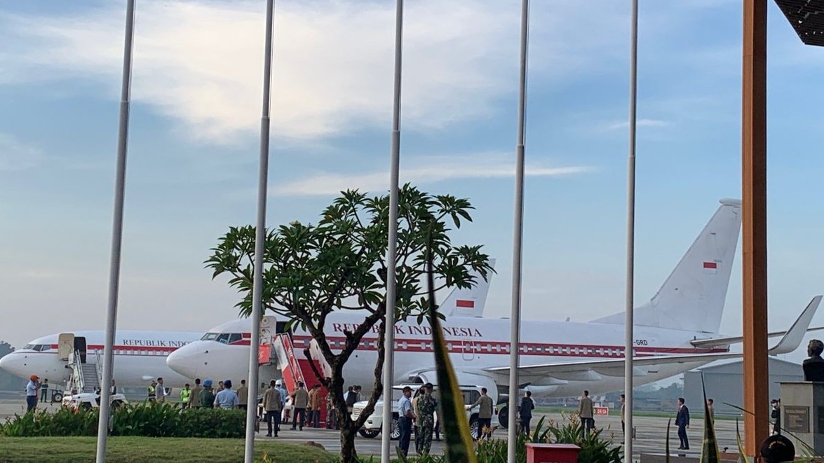 Istana Beberkan Alasan Mengubah Warna Cat Pesawat Kepresidenan. (Foto Binti M/IMG)