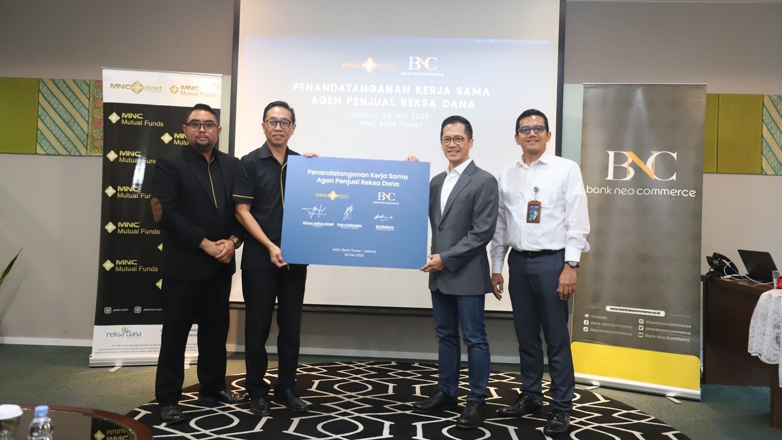 MNC Asset Management dan Bank Neo (BBYB) Jalin Kerja Sama Pemasaran Reksa Dana Syariah. (Foto Tangguh/IMG)