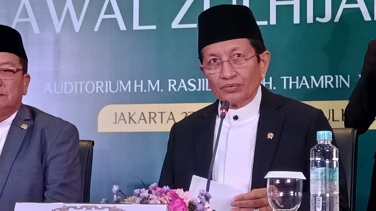 Menag Ungkap Detik-Detik Hilal 1 Zulhijjah Terlihat Jelang Pengumuman Sidang Isbat. (Foto Felldy/IMG)