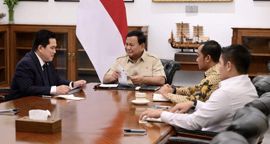 Prabowo Panggil Erick Thohir ke Istana, Minta Diskon Transportasi Dimulai  (FOTO:Biro Pers Sekretariat Presiden)