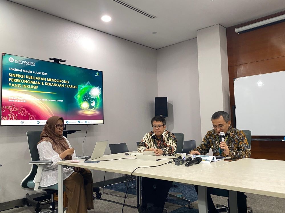 Taklimat Media Bank Indonesia bertajuk Sinergi Kebijakan Mendorong Perekonomian dan Keuangan Syariah yang Inklusif. Foto: Anggie/iNews Media Group.