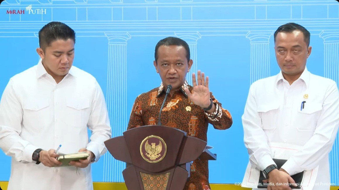 Bahlil Bantah Pulau Piaynemo Raja Ampat Rusak Akibat Aktivitas Pertambangan. (Foto Tangkapan Layar YT Setpres)