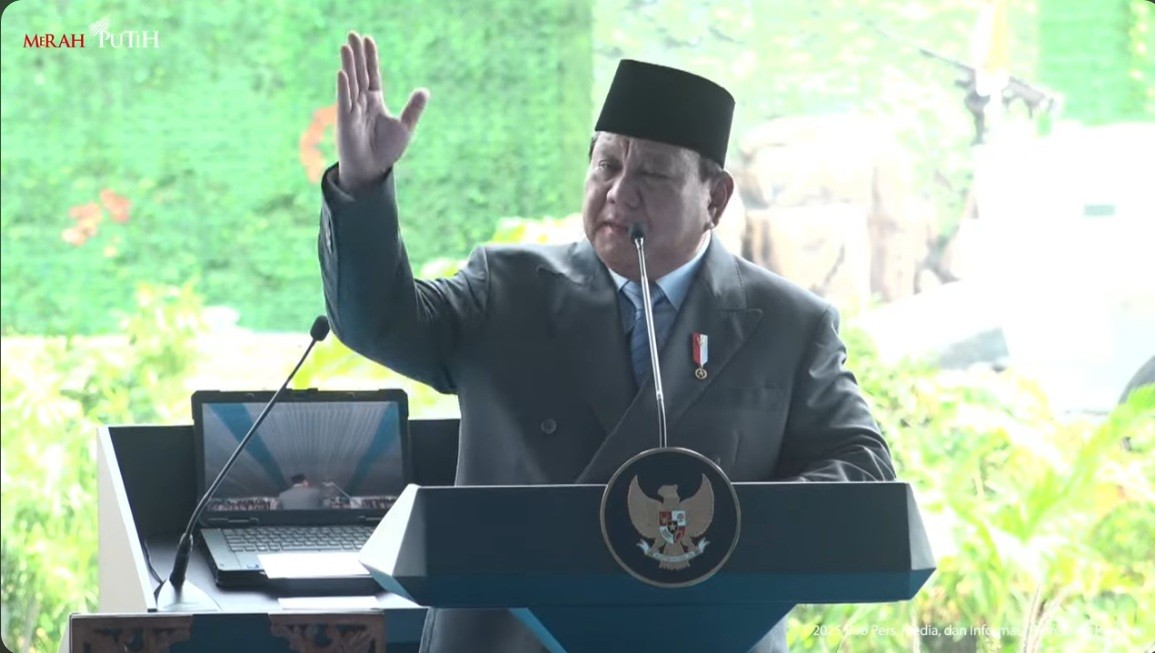 Prabowo: Selama Duduki RI, Belanda Nikmati PDB per Kapita Nomor 1 Dunia. (Foto Tangkapan Layar YouTube Setpres)