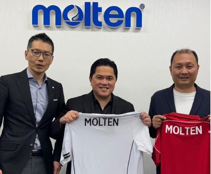 PSSI kembali mendapat sponsor baru di 2025. Terbaru, PSSI menjalin kerja sama dengan perusahaan olahraga Jepang Molten Corp. (foto: Instagram)