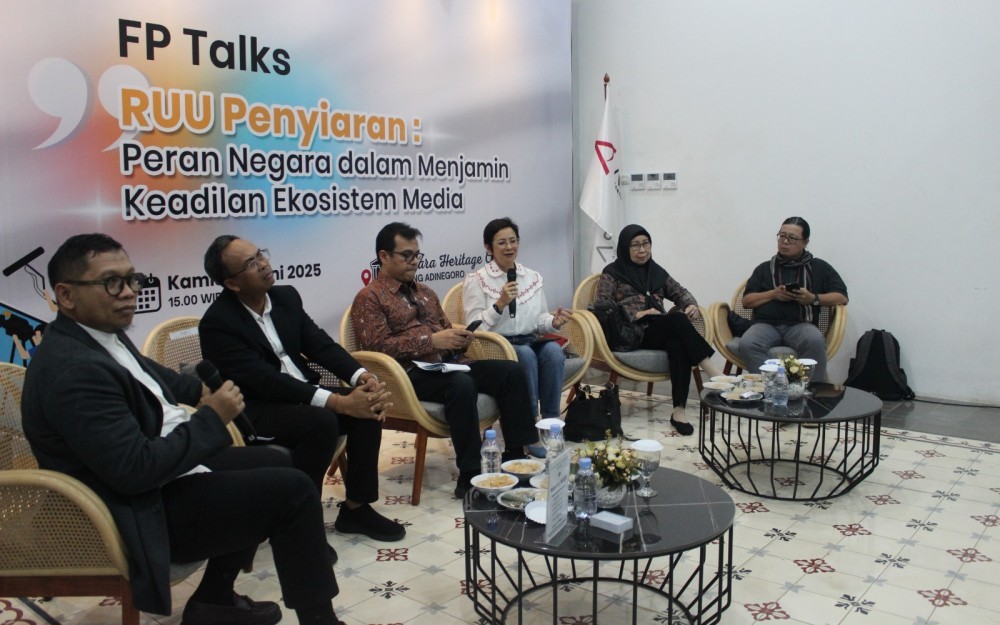 Pemred (FP) Talks bertajuk “RUU Penyiaran : Peran Negara Menjamin Keadilan Ekosistem Media” di Antara Heritage Center, Jakarta (iNews Media Group)