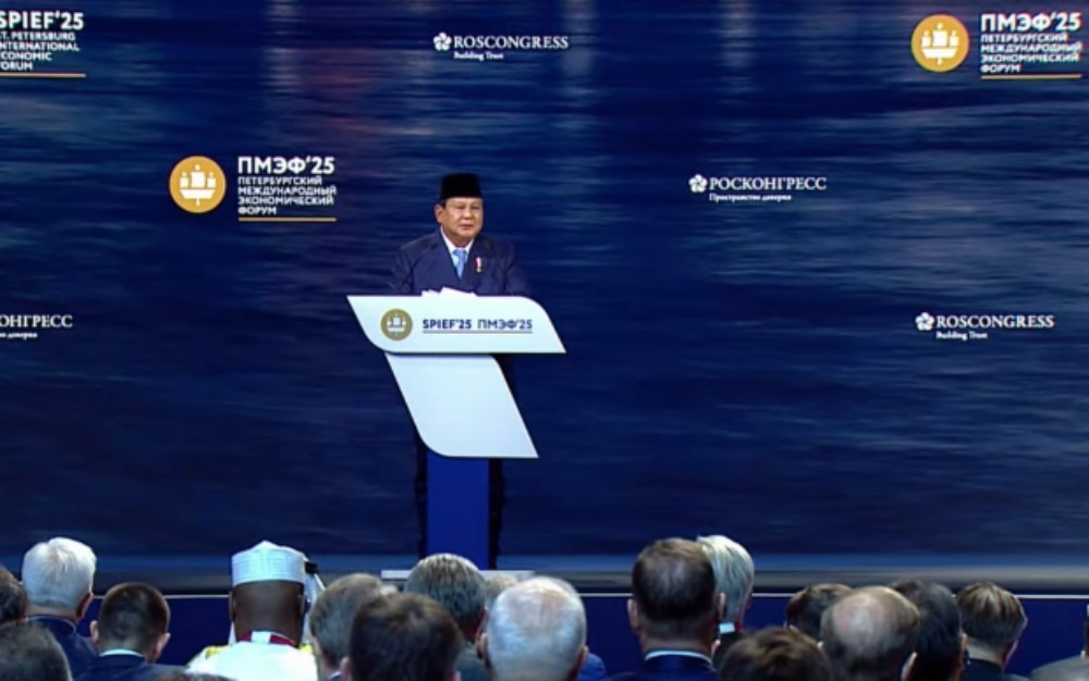 Presiden Prabowo Subianto membeberkan alasan lebih memilih menghadir SPIEF 2025 di Rusia dari pada G7. (Biro Setpres)