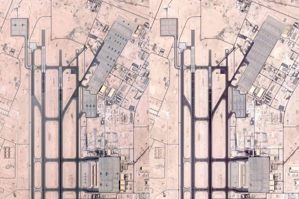 Puluhan Pesawat Militer AS Tinggalkan Qatar, Takut Diserang Iran? (Foto: Planet Labs)
