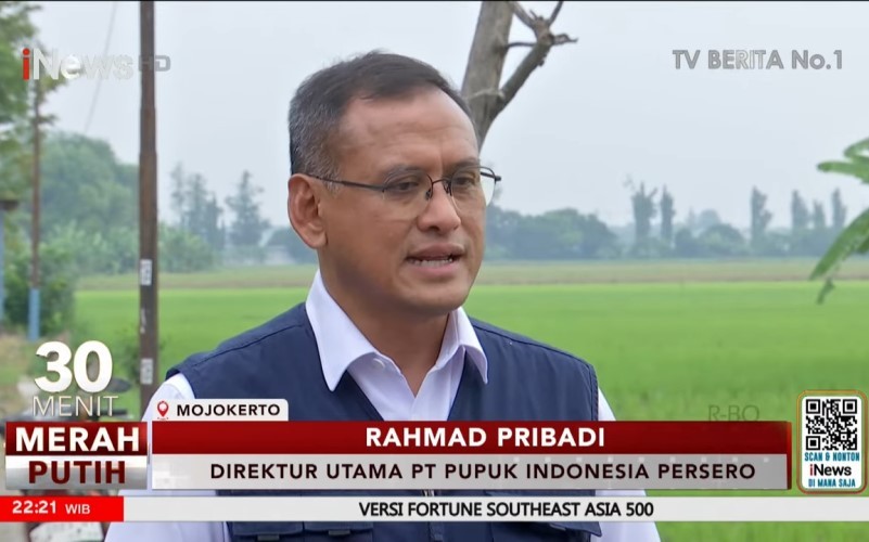 PT Pupuk Indonesia (Persero) menjamin ketersediaan pupuk subsidi dalam rangka mendukung swasembada pangan nasional. (Foto: iNews Media Group)