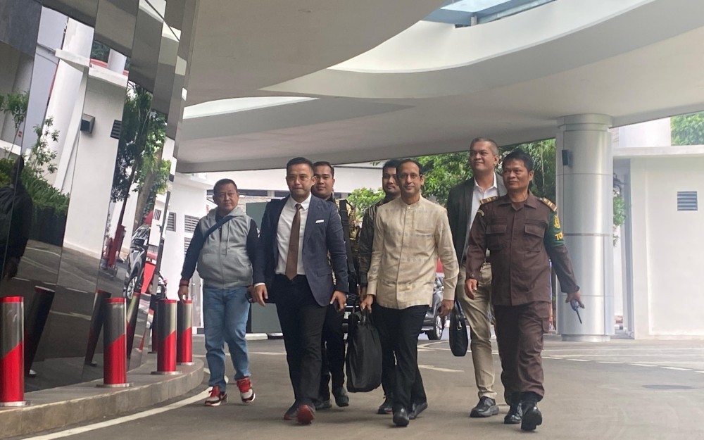 Penuhi Panggilan, Nadiem Makarim Tiba di Kejagung (Ari Sandita/iNews Media Group)