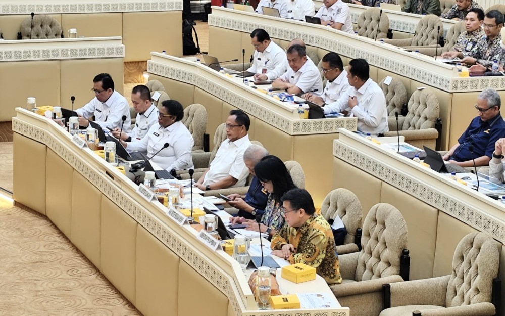 Mendagri Tito Karnavian membeberkan penyebab pertumbuhan ekonomi di Provinsi Papua Tengah turun mencapai minus 25 persen. (Achmad Al Fiqri/iNews Media Group)