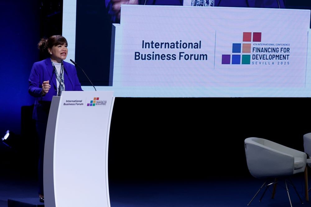 Ketua Umum Apindo, Shinta Kamdani, menjadi Co-Chair Business Steering Committee FFD4, mewakili suara sektor privat dari emerging economies. Foto: Apindo.