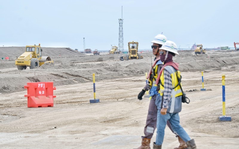 PT Wijaya Karya (Persero) Tbk (WIKA) tengah menggarap Pelabuhan Patimban Paket 6 di Subang, Jawa Barat. (Foto: Dok. Wijaya Karya)