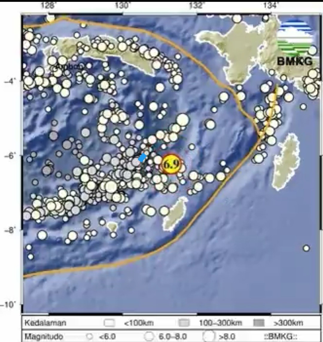 Gempa M6,9 Guncang Maluku Utara, BMKG: Tidak Berpotensi Tsunami. (Foto: Inews Media Group)