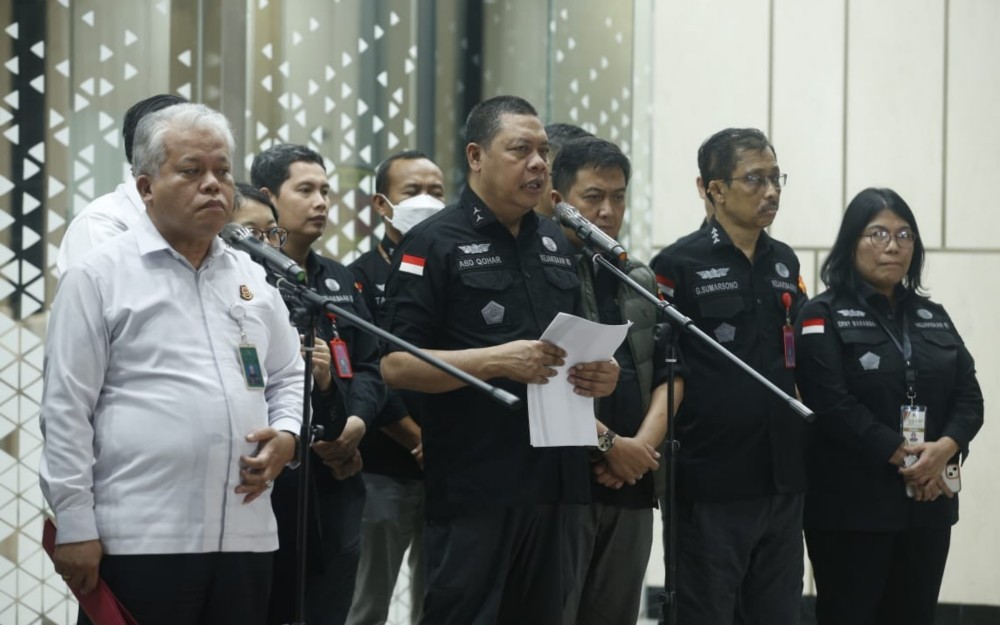 Kejagung Tetapkan Ibrahim Arief Jadi Tersangka Korupsi Pengadaan Chromebook (Foto: Isra Triansyah/iNews Media Group)