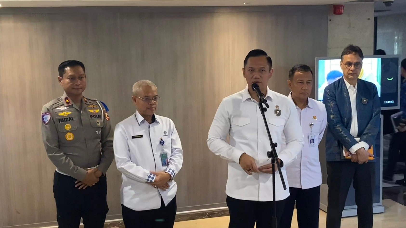 AHY: Sopir Truk Keluarkan Biaya Rp190 Juta per Tahun untuk Pungli. (Foto Anggie/IMG)