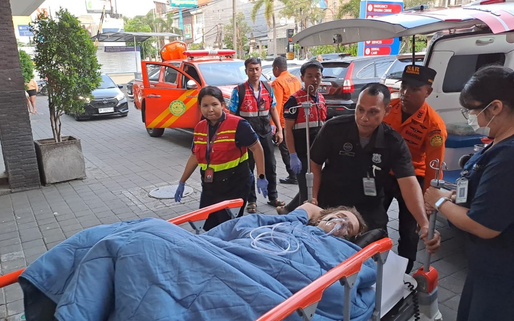 Pendaki asal Belanda, Sarah Tamar Van Hulten jatuh saat mendaki Gunung Rinjani. (Tim SAR)