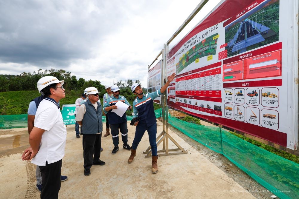 Target Rampung Akhir 2025, Ini Progres Pembangunan Jalan di Kawasan Inti IKN. Foto:Badan Otorita IKN.
