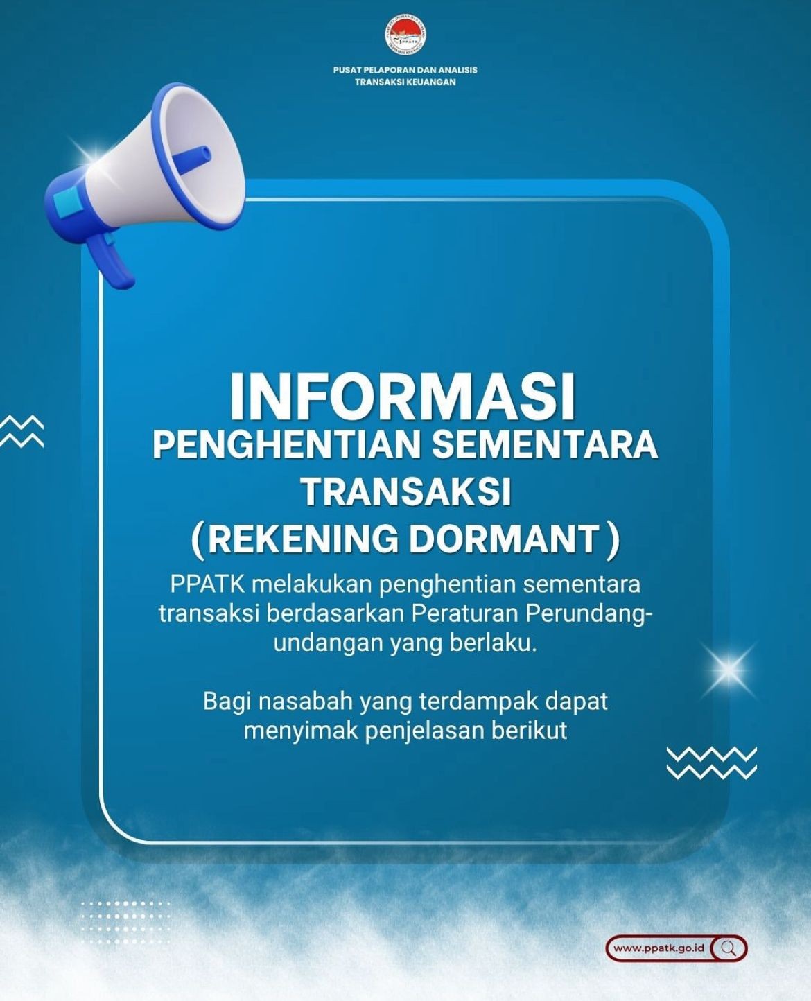 PPATK Hentikan Sementara Rekening Dormant, Ini Cara Mengurusnya Jika Kena Blokir. (Foto: Instagram/PPATK)