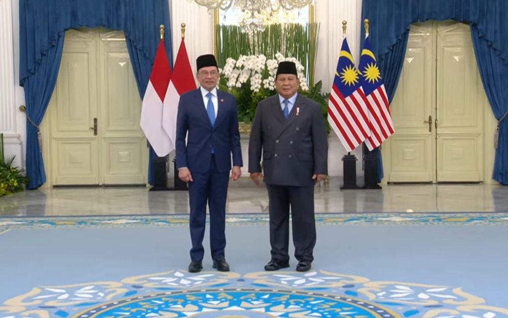 PM Malaysia Anwar Ibrahim Tiba di Istana Negara, Langsung Disambut Presiden Prabowo (Biro Setpres)