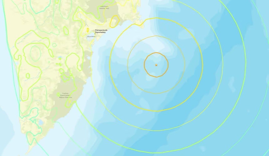 Rusia Diguncang Gempa Dahsyat M 8,7, Picu Peringatan Tsunami 1 Meter. (Foto USGS)