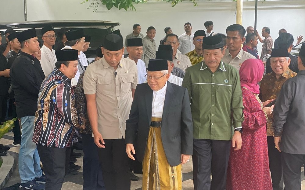 Mar'uf Amin Kenang Sosok Surya Dharma Ali: Banyak Kontribusinya untuk Masyarakat dan Bangsa (Foto: Danandaya Arya Putra/iNews Media Group)