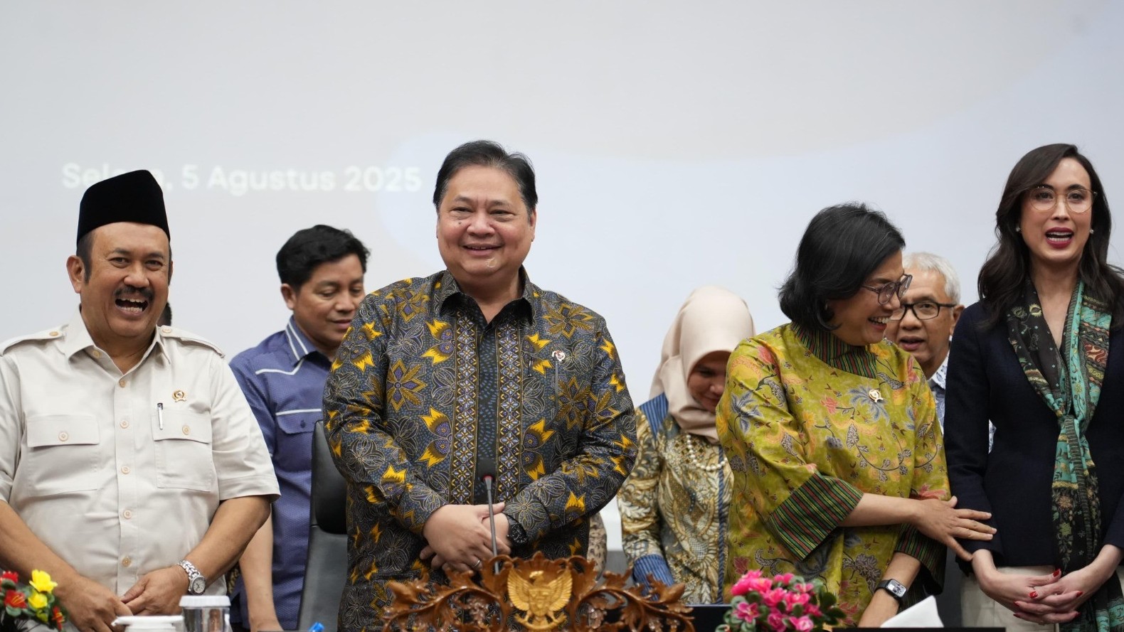 Airlangga: Alhamdulillah Pertumbuhan Ekonomi Kita Kembali ke Jalur 5 Persen. (Foto Kemenko Perekonomian)