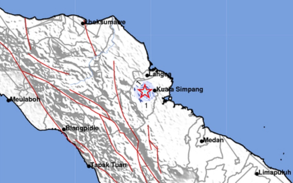 Gempa Bumi Magnitudo 3,2 Guncang Aceh Tamiang, Berpusat di Darat (BMKG)
