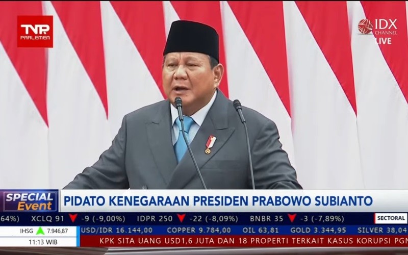 Presiden Prabowo Subianto menegaskan bahwa kekayaan alam Indonesia harus dinikmati seluas-luasnya untuk kemakmuran rakyat. (Foto: iNews Media Group)